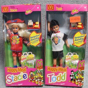 Stacie #11474 & Todd #11475 McDonalds Happy Meal Dolls Vtg 1993 NIB Sealed